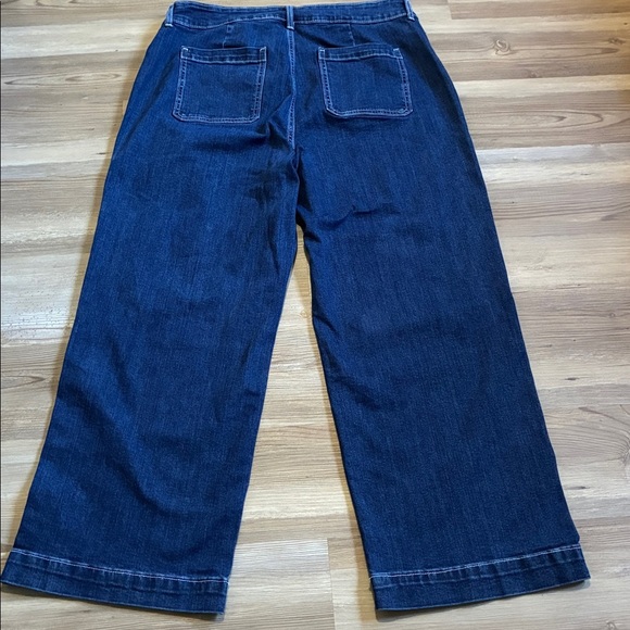 Old Navy Extra High-Rise Sky-hi Wide-Leg Jeans Plus size 16P Dark Wash NWOT - Picture 10 of 13